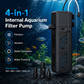 4-in-1 Internal Aquarium Filter Pump with Aeration & Water Circulation