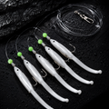 Saltwater Sabiki Soft Eel Fishing Lure Rig for Mackerel & Scad