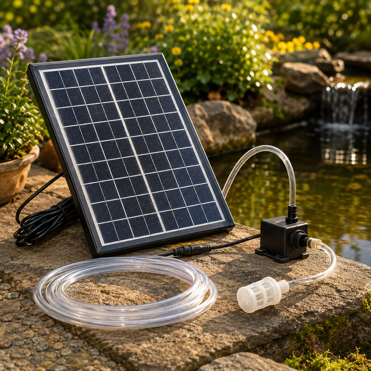 Solar Pond Water Pump 12V – Outdoor Fish Tank & Garden Fountain Circulation Kit