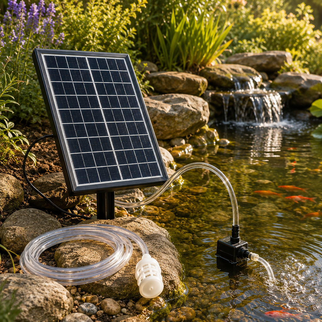 Solar Pond Water Pump 12V – Outdoor Fish Tank & Garden Fountain Circulation Kit