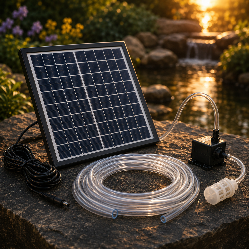 Solar Pond Water Pump 12V – Outdoor Fish Tank & Garden Fountain Circulation Kit