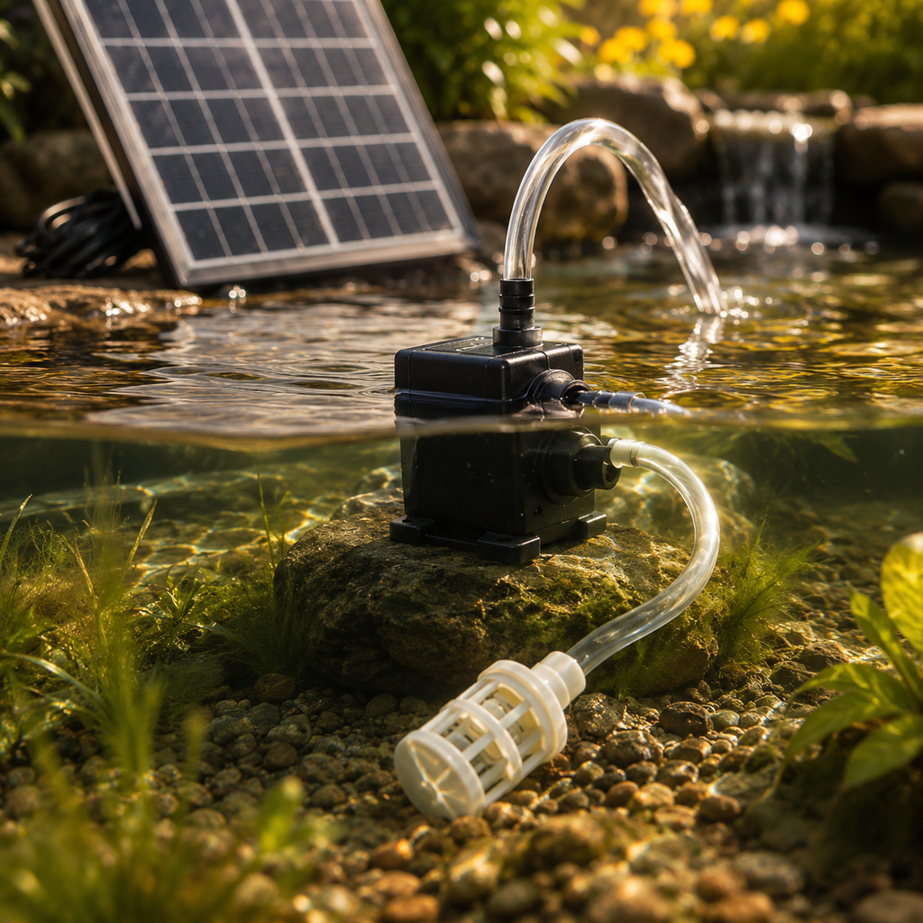 Solar Pond Water Pump 12V – Outdoor Fish Tank & Garden Fountain Circulation Kit