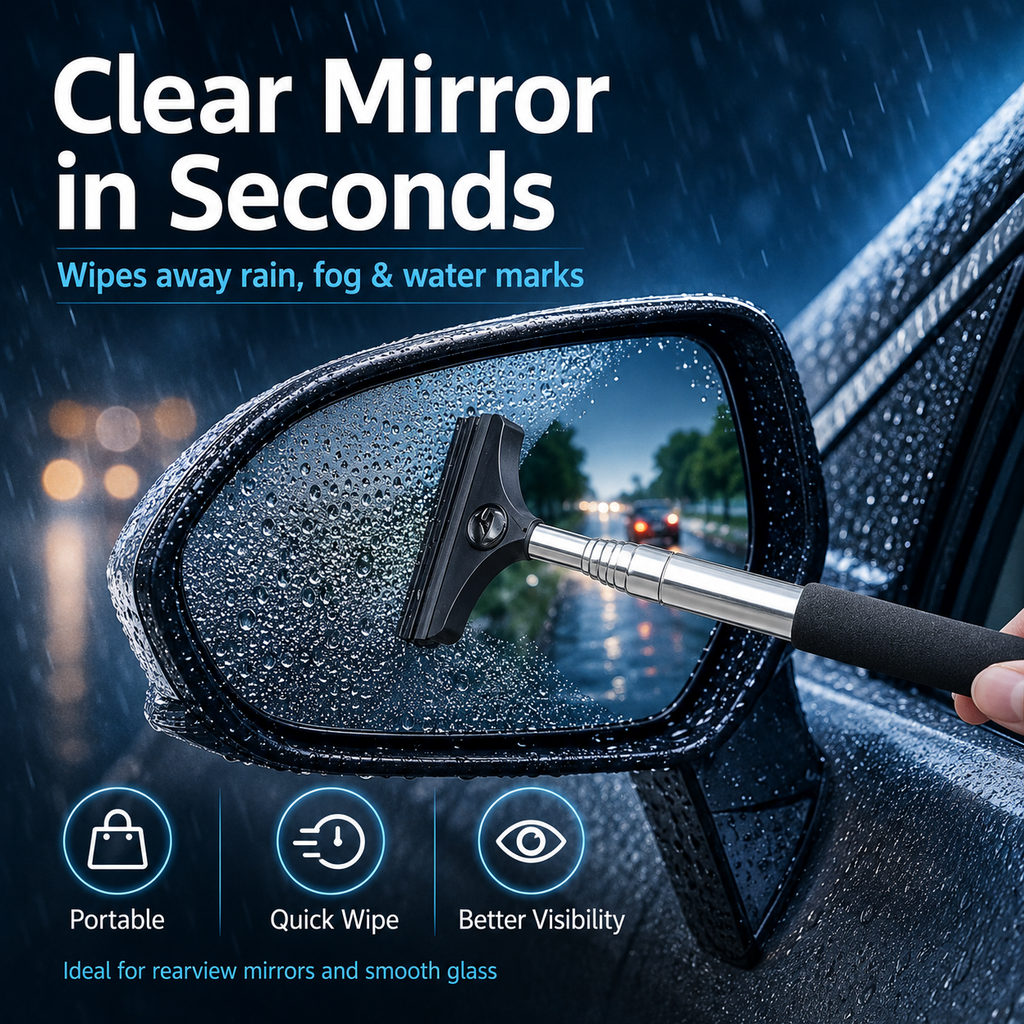 Telescopic Aquarium Algae Scraper & Car Mirror Wiper